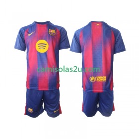 Camisolas de futebol FC Barcelona Criança Equipamento Principal 2025/26 Manga Curta